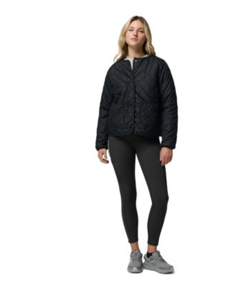 Columbia Womens Aldermore Crewneck Long Sleeve Sweatshirt Crest Collarless Jacket Move Leggings