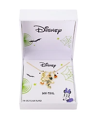 Disney Minnie Mouse Crystal and Mother of Pearl Trick or Treat Pendant Necklace