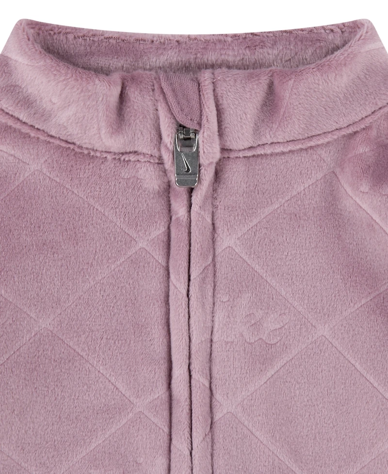 Nike Baby Girls Velour Monogram Coverall