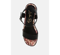 Kolata Faux Leather Pin Buckle Platform Heels