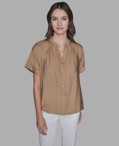 Karl Lagerfeld Paris Women's Drop Shoulder Top