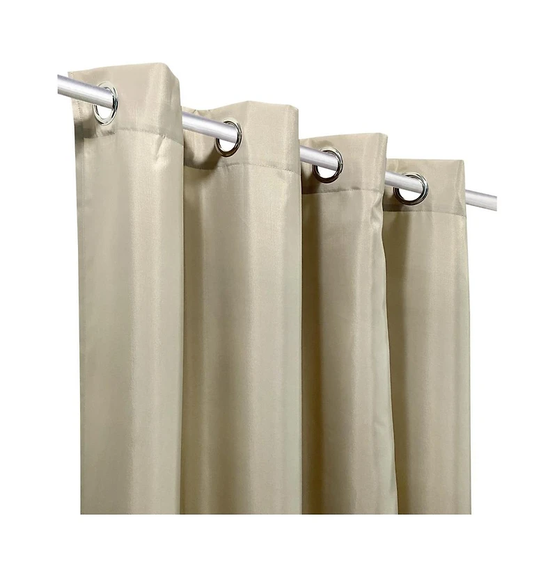 Commonwealth Home Fashions Seascapes Light Filtering Provide Privacy and Shade Grommet Outdoor Panel Pair Each 50" x Linen