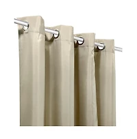 Commonwealth Home Fashions Seascapes Light Filtering Provide Privacy and Shade Grommet Outdoor Panel Pair Each 50" x Linen