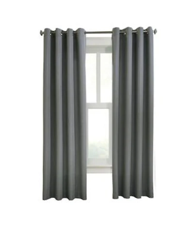 Habitat Margaret Light Filtering Window Treatment Grommet Curtain Panel For Bedroom 52 X22 X 95 X22 Charcoal