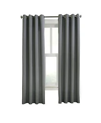 Habitat Margaret Light Filtering Window Treatment Grommet Curtain Panel For Bedroom 52 X22 X 95 X22 Charcoal