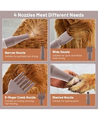 Gymax Dog Dryer Pet Hair Blower w/Negative Ion Function Led Screen Temperature Control