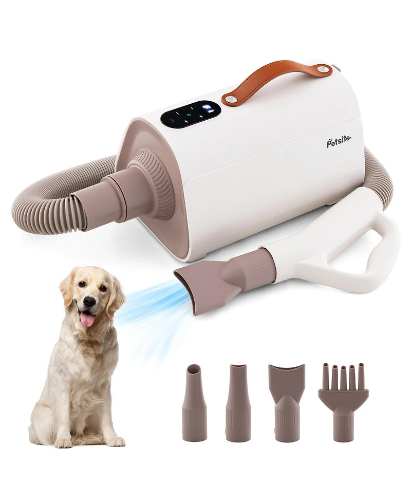 Gymax Dog Dryer Pet Hair Blower w/Negative Ion Function Led Screen Temperature Control