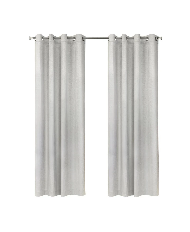 Habitat Bristol Room Darkening Uv Protecion Grommet Curtain Panel for Windows 52" x 95" White