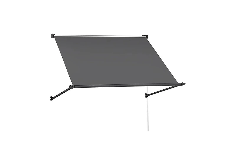 Aecojoy Retractable Awning, 65"x80" Manual Outdoor Awnings for Door Entrance, Sun Shade Canopy