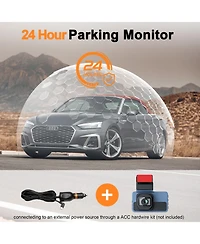 4K Front and 1080P Rear Dash Cam – Dual Car Camera with Wi-Fi, Gps Tracking, Night Vision & 128GB Card