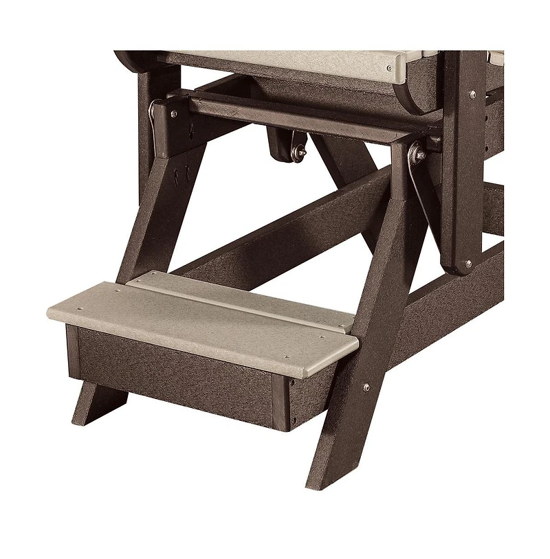 American Furniture Classics Fan Back Balcony Glider Made in the Usa- Weatherwood, Tudor Brown