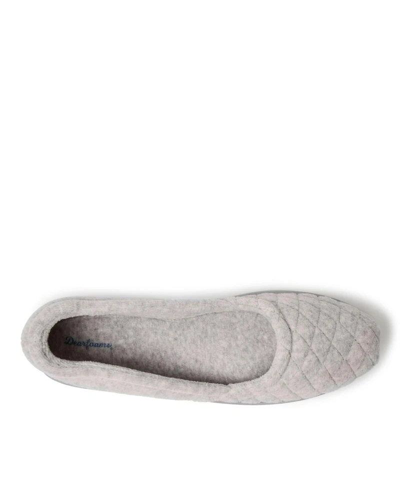 Dearfoams Women's Katie Microfiber Velour Espadrille House Slipper