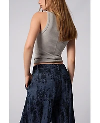 Desigual Women's Jacquard gradient denim trousers