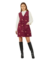 Yumi Women's Cord Tunic Dress With Pockets