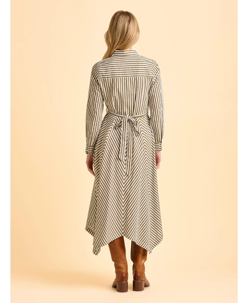 Brakeburn Women's Forrest Long Sleeve Shirt Midi Dress