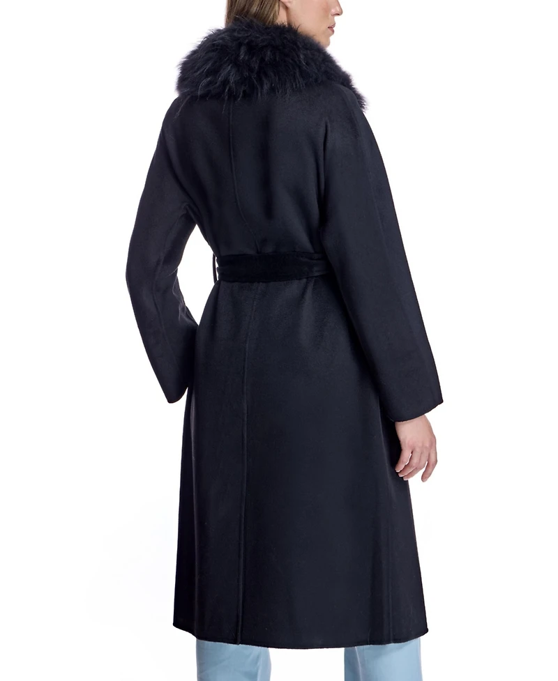 Julia & Stella by Maximilian Women's Fur-Trimmed Cashmere Coat