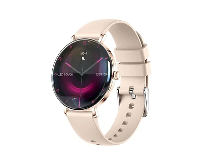Ruxing 1.43" Amoled Smart Watch With Bluetooth Calling, Health Monitoring,Female Physiological Cycle for Women -Gold