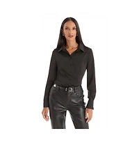 The Noli Shop Women's Paulina Silk Blouse - Gold