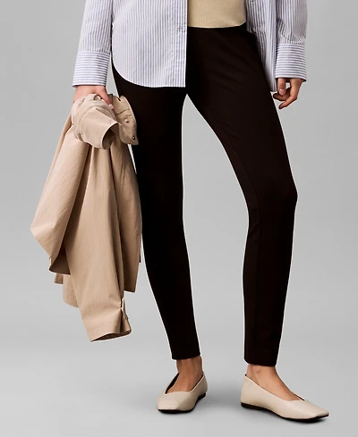 Calvin Klein Women's Ponte Skinny Fit Pull-On Pants