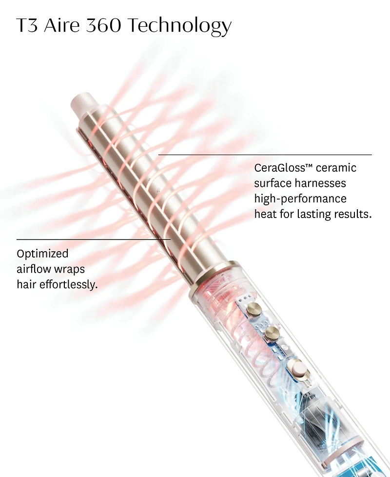 T3 Aire 360 Air Styler Blowout Kit Gift Set with Luxe Carrying Case Limited-Edition Sugar Plum