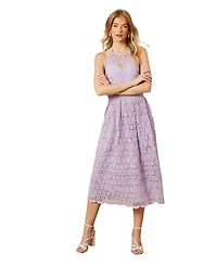 Oasis Women's Lace Detail Halterneck Midi Dress