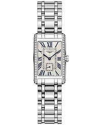 Longines Women's Swiss DolceVita Diamond (3/8 ct. t.w.) Stainless Steel Bracelet Watch 21x32mm L52550716