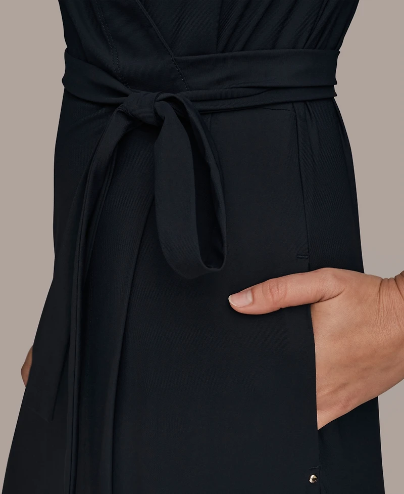 Donna Karan Weekend Women's Elbow-Sleeve Collared Polo Dress