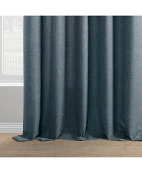 Half Price Drapes Sweden Blue Italian Faux Linen Room Darkening Curtain