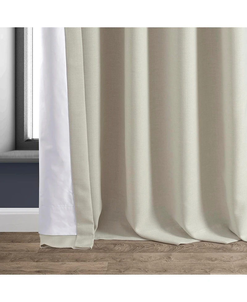 Half Price Drapes Caravan Beige Faux Linen Hotel Blackout Curtain