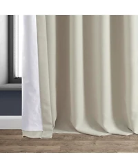 Half Price Drapes Caravan Beige Faux Linen Hotel Blackout Curtain
