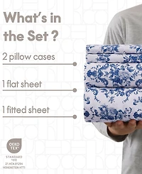 Elle Decor Printed 4-Pc. Sheet Set