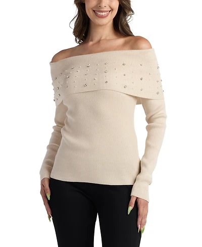 Bcx Juniors' Off-The-Shoulder Pull-On Sweater