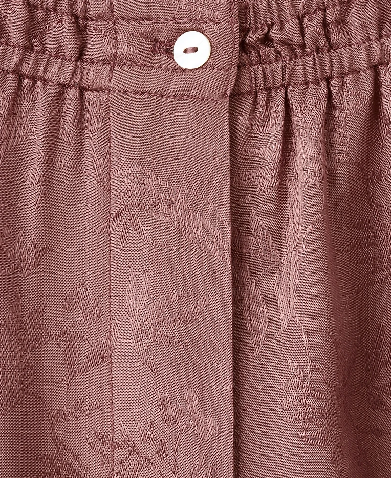 Mango Women's Jacquard Satin Pajama Pants