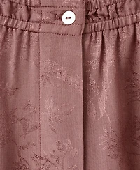 Mango Women's Jacquard Satin Pajama Pants