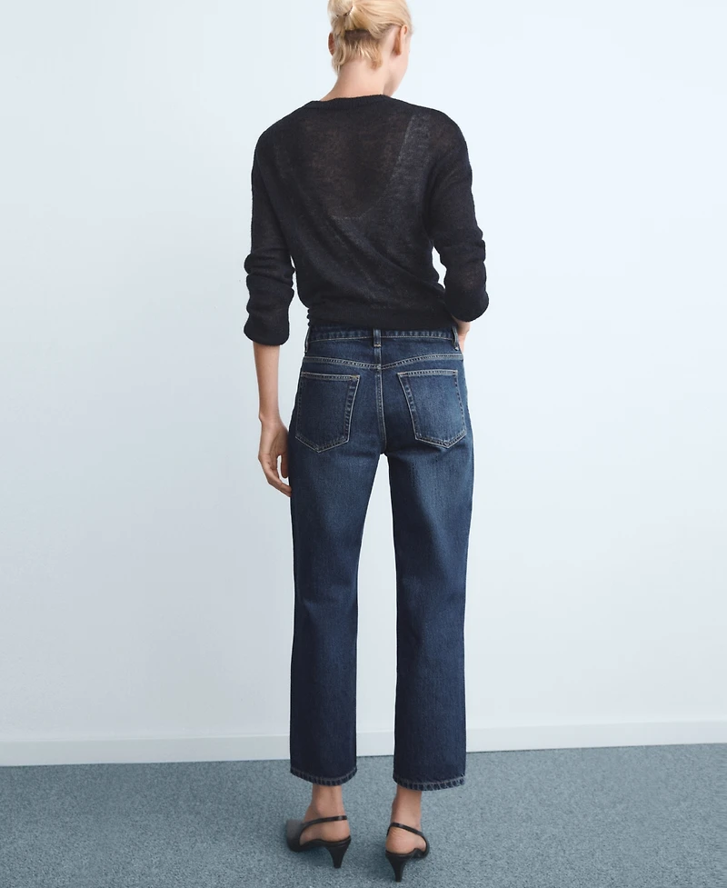 Mango Women's Mid-Rise Straight Jeans