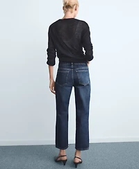 Mango Women's Mid-Rise Straight Jeans