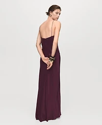 Mango Women's V-Neck Satin Dress