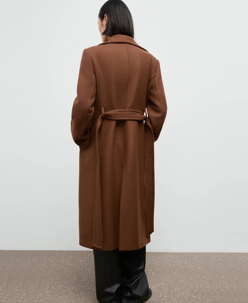 Mango Women's Manteco Wool Belt Coat