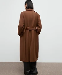 Mango Women's Manteco Wool Belt Coat