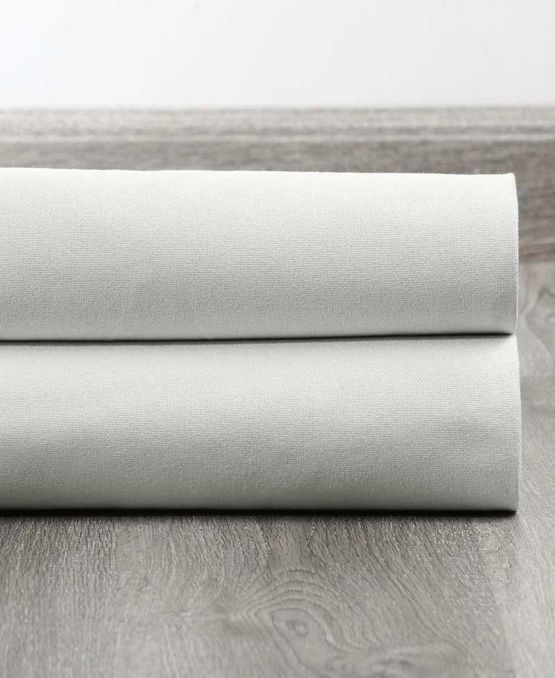 Half Price Drapes Starlight Off White Grommet Thermal Cross Linen Weave Blackout Curtain