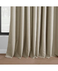 Half Price Drapes Light Beige Grommet Performance Linen Hotel Blackout Curtain