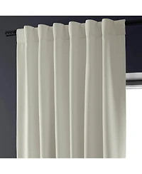 Half Price Drapes Off White Faux Linen Hotel Blackout Curtain