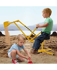 Sand Digger with 2-Handed Controls and Flexible Shovel for 3+ Years Old Kids