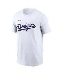 Nike Men's White Los Angeles Dodgers Kanji Fuse Name Number T-Shirt