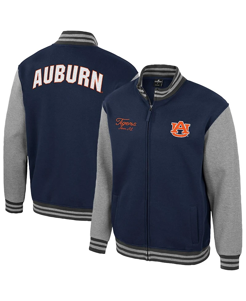 Colosseum Men's Navy Auburn Tigers Ambi-Turner Full-Zip Varsity Jacket