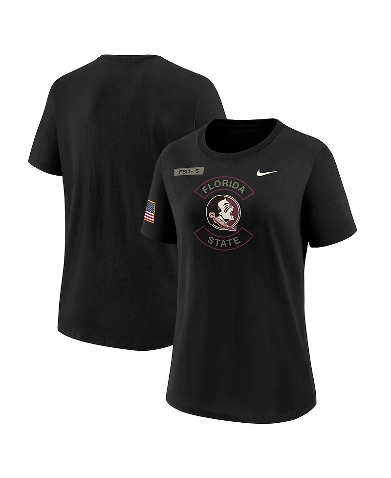 Nike Women's Black Florida State Seminoles 2025 Military Appreciation Dri-fit T-Shirt