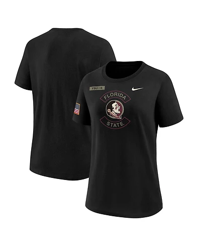 Nike Women's Black Florida State Seminoles 2025 Military Appreciation Dri-fit T-Shirt