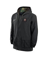 Nike Men's Black Florida State Seminoles 2025 Ncaa Military Appreciation Full-Snap Jacket