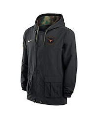 Nike Men's Black Texas Longhorns 2025 Ncaa Military Appreciation Full-Snap Jacket