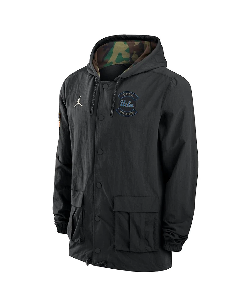 Jordan Men's Black Ucla Bruins 2025 Ncaa Military Appreciation Full-Snap Jacket